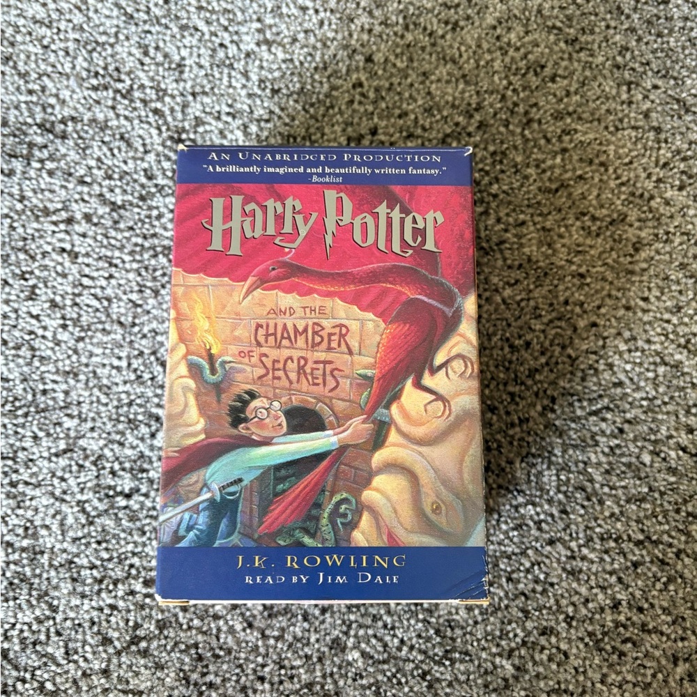 Harry Potter and the Chamber of Secrets Audiobook by J.K. Rowling - Blue and Red